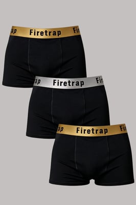 Multi 3 Pack Cotton Stretch Boxers With Logo Waistband